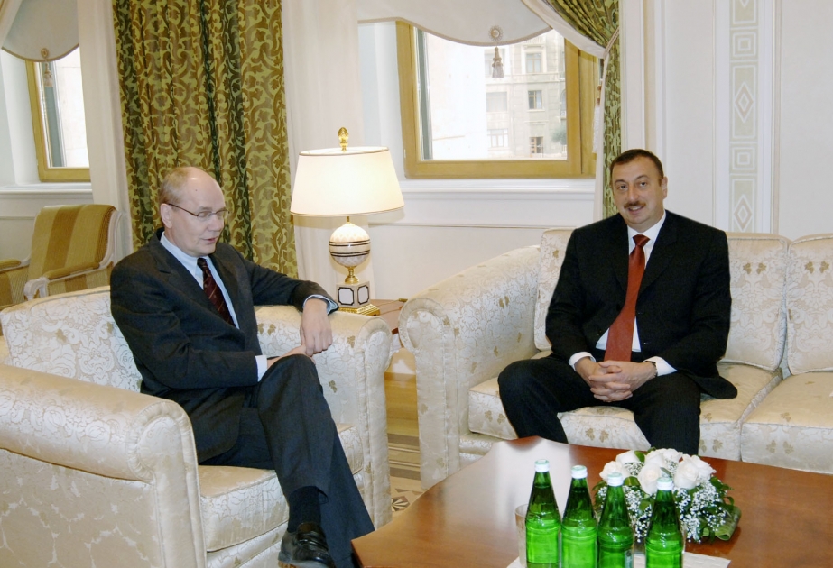AZƏRBAYCAN PREZİDENTİ İLHAM ƏLİYEV ATƏT-İN PARLAMENT ASSAMBLEYASI SƏDRİNİN DAĞLIQ QARABAĞ MÜNAQİŞƏSİ ÜZRƏ XÜSUSİ NÜMAYƏNDƏSİNİ QƏBUL ETMİŞDİR