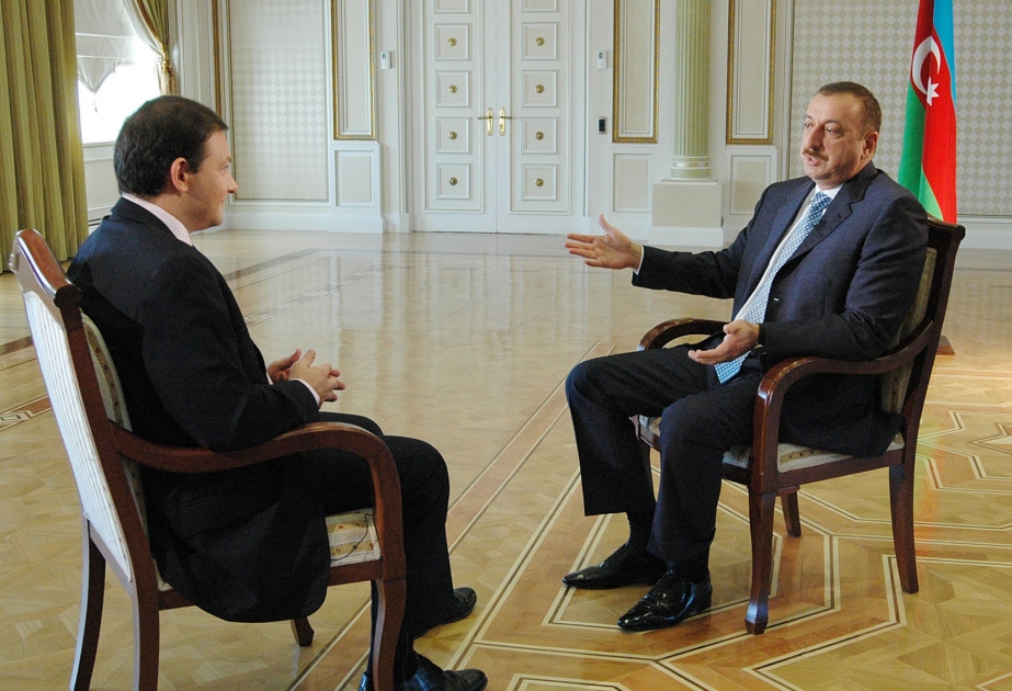 AZƏRBAYCAN PREZİDENTİ İLHAM ƏLİYEV “ROSSİYA” TELEKANALININ “VESTİ” PROQRAMINA MÜSAHİBƏ VERMİŞDİR