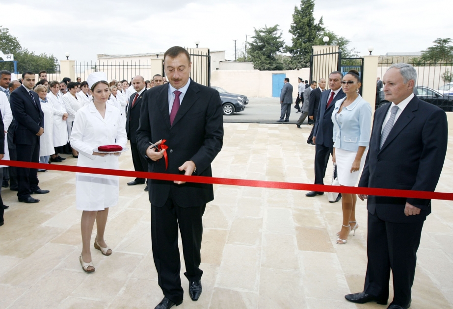 BAKININ ZABRAT QƏSƏBƏSİNDƏ SAĞLAMLIQ MƏRKƏZİ İSTİFADƏYƏ VERİLMİŞDİR AZƏRBAYCAN PREZİDENTİ İLHAM ƏLİYEV MƏRASİMDƏ İŞTİRAK ETMİŞDİR