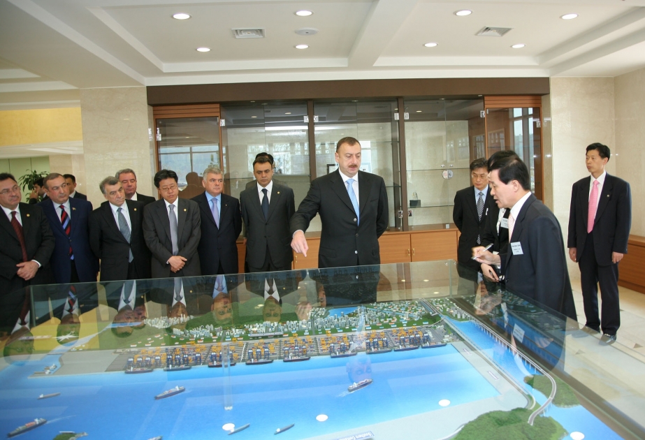 AZƏRBAYCAN PREZİDENTİ İLHAM ƏLİYEVİN KOREYA RESPUBLİKASINA DÖVLƏT SƏFƏRİ PUSAN ŞƏHƏRİNDƏ YENİ DƏNİZ LİMANI İLƏ TANIŞLIQ