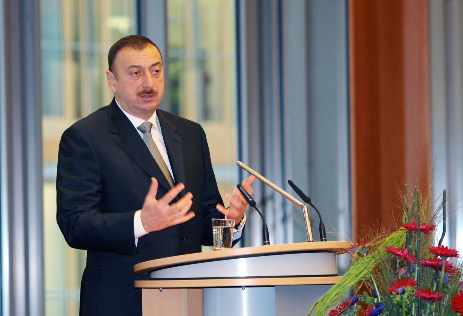 BERLİNDƏ AZƏRBAYCAN-ALMANİYA BİZNES FORUMUNDA PREZİDENT İLHAM ƏLİYEVİN NİTQİ
