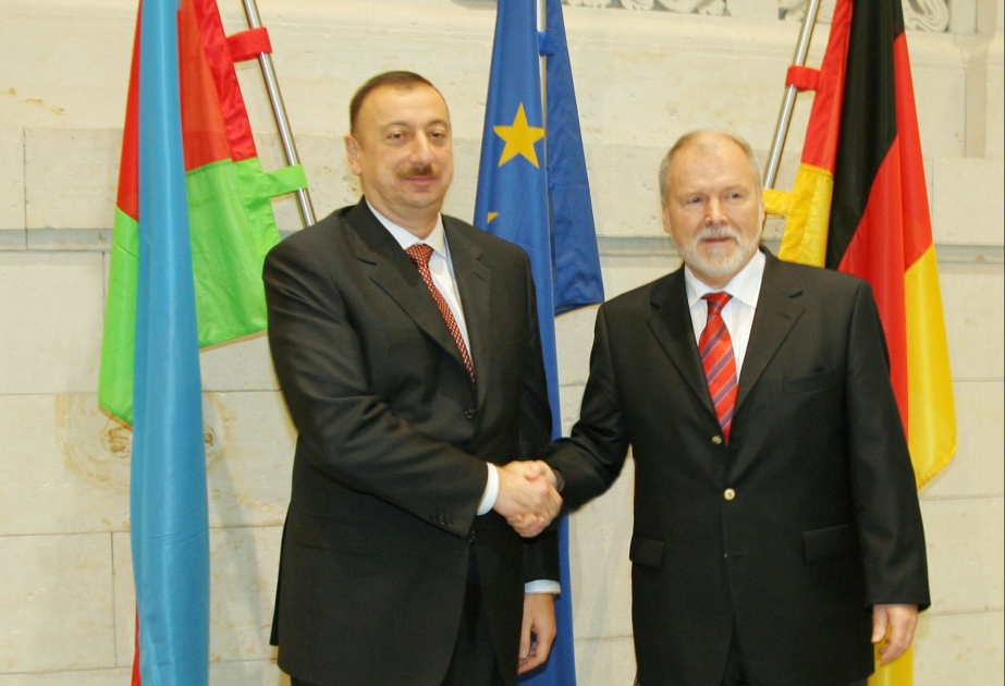 AZƏRBAYCAN PREZİDENTİ İLHAM ƏLİYEVİN ALMANİYA BUNDESRATININ SƏDRİ İLƏ GÖRÜŞÜ