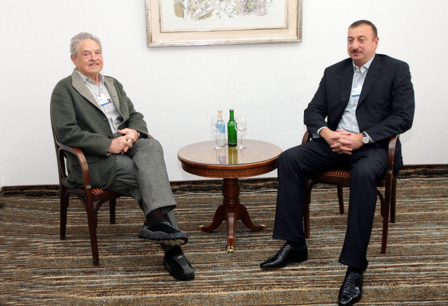 AZƏRBAYCAN PREZİDENTİ İLHAM ƏLİYEV “SOROS” FONDUNUN PREZİDENTİ İLƏ GÖRÜŞMÜŞDÜR