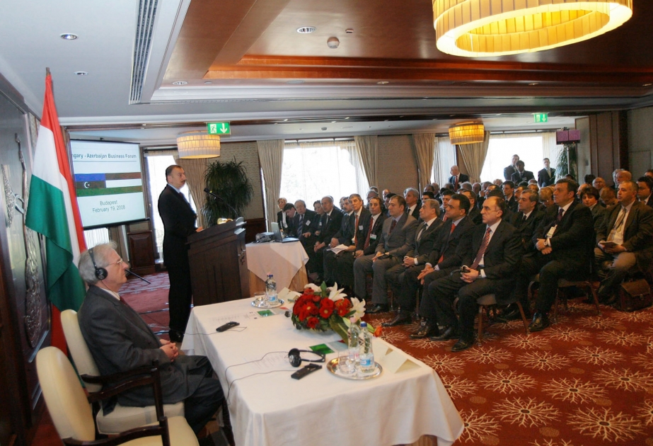 AZƏRBAYCAN PREZİDENTİ İLHAM ƏLİYEVİN MACARISTANA DÖVLƏT SƏFƏRİ AZƏRBAYCAN-MACARISTAN BİZNES FORUMU