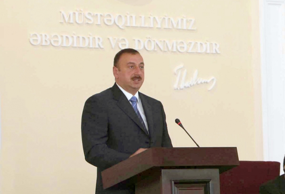AZƏRBAYCAN PREZİDENTİ İLHAM ƏLİYEVİN NİTQİ
