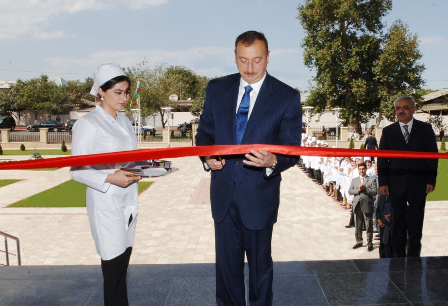 AZƏRBAYCAN PREZİDENTİ İLHAM ƏLİYEVİN GƏNCƏ ŞƏHƏRİNƏ VƏ KÜRDƏMİR RAYONUNA SƏFƏRİ GƏNCƏDƏ MÜALİCƏ-DİAQNOSTİKA MƏRKƏZİ AÇILMIŞDIR