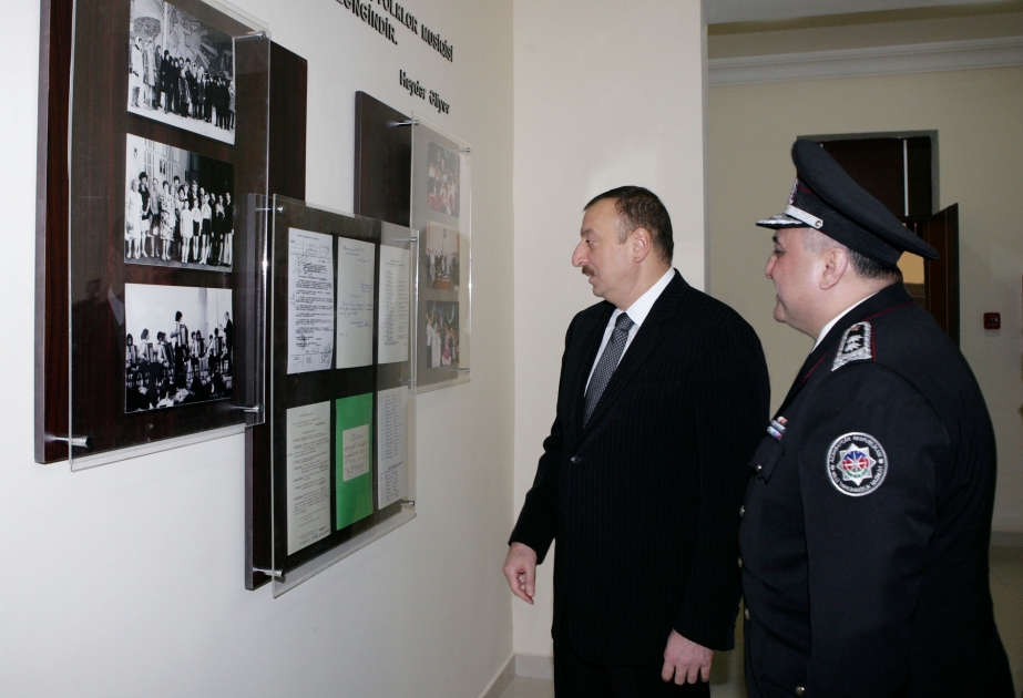 AZƏRBAYCAN PREZİDENTİ İLHAM ƏLİYEV MİLLİ TƏHLÜKƏSİZLİK NAZİRLİYİNİN MƏDƏNİYYƏT MƏRKƏZİNİN ƏSASLI TƏMİR EDİLMİŞ BİNASI İLƏ TANIŞ OLMUŞDUR