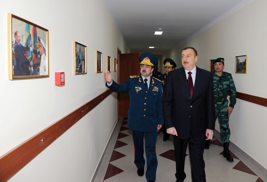 AZƏRBAYCAN PREZİDENTİ İLHAM ƏLİYEV DÖVLƏT SƏRHƏD XİDMƏTİNİN YENİ HƏRBİ HİSSƏSİNİN AÇILIŞINDA İŞTİRAK ETMİŞDİR