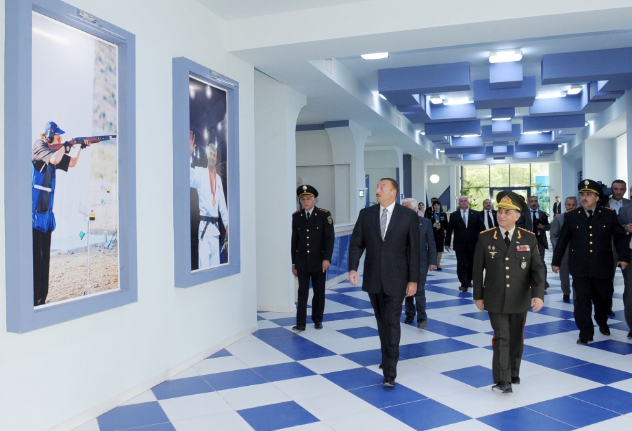 DAXİLİ İŞLƏR NAZİRLİYİ İDMAN CƏMİYYƏTİNİN YENİ BİNASI İSTİFADƏYƏ VERİLMİŞDİR AZƏRBAYCAN PREZİDENTİ İLHAM ƏLİYEV MƏRASİMDƏ İŞTİRAK ETMİŞDİR