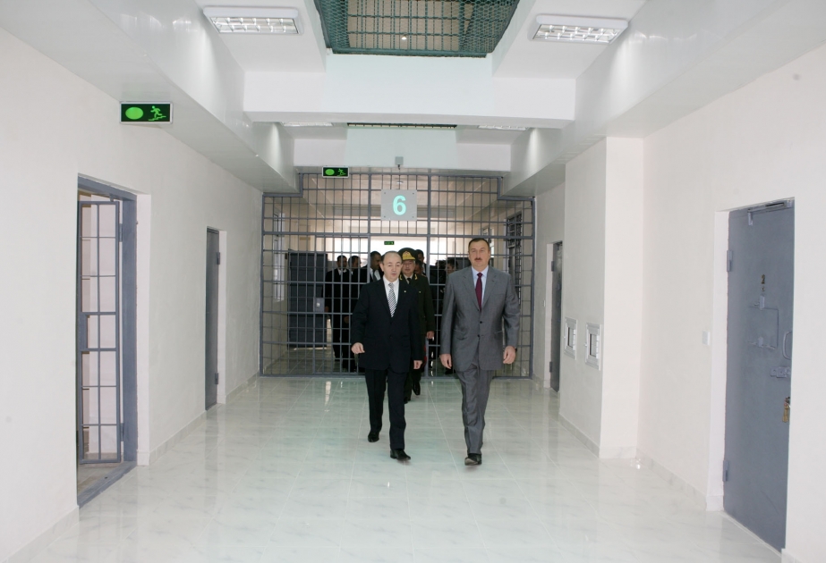ƏDLİYYƏ NAZİRLİYİNİN PENİTENSİAR XİDMƏTİ BAKI İSTİNTAQ TƏCRİDXANASININ YENİ BİNASI İSTİFADƏYƏ VERİLMİŞDİR PREZİDENT İLHAM ƏLİYEV BİNA İLƏ TANIŞ OLMUŞDUR