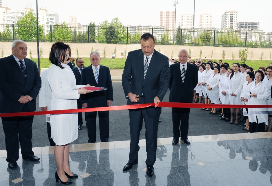AKADEMİK ZƏRİFƏ ƏLİYEVA ADINA ELMİ TƏDQİQAT GÖZ XƏSTƏLİKLƏRİ İNSTİTUTUNUN YENİ BİNASININ AÇILIŞI OLMUŞDUR PREZİDENT İLHAM ƏLİYEV MƏRASİMDƏ İŞTİRAK ETMİŞDİR