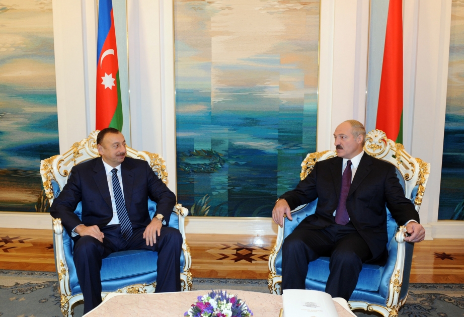 AZƏRBAYCAN PREZİDENTİ İLHAM ƏLİYEVİN VƏ BELARUS PREZİDENTİ ALEKSANDR LUKAŞENKONUN TƏKBƏTƏK GÖRÜŞÜ