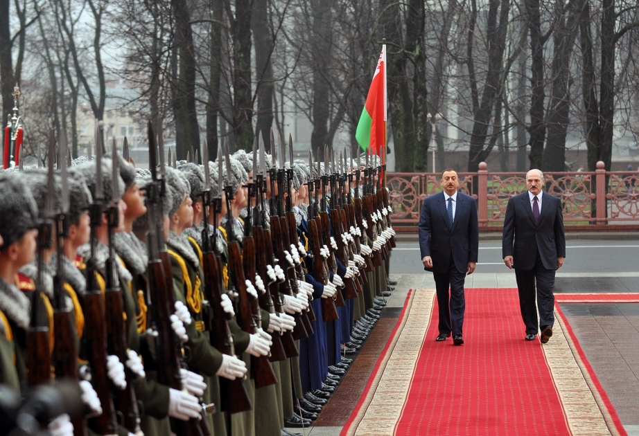 AZƏRBAYCAN PREZİDENTİ İLHAM ƏLİYEVİN BELARUSA RƏSMİ SƏFƏRİ RƏSMİ QARŞILANMA MƏRASİMİ