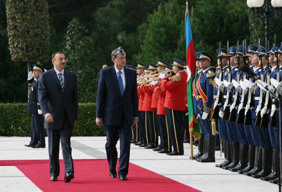 SLOVENİYA RESPUBLİKASININ PREZİDENTİ DANİLO TÜRKÜN AZƏRBAYCANA RƏSMİ SƏFƏRİ  RƏSMİ QARŞILANMA MƏRASİMİ