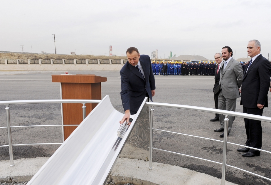 BAKI BƏRK MƏİŞƏT TULLANTILARININ YANDIRILMASI ZAVODUNUN TƏMƏLQOYMA MƏRASİMİ KEÇİRİLMİŞDİR PREZİDENT İLHAM ƏLİYEV MƏRASİMDƏ İŞTİRAK ETMİŞDİR