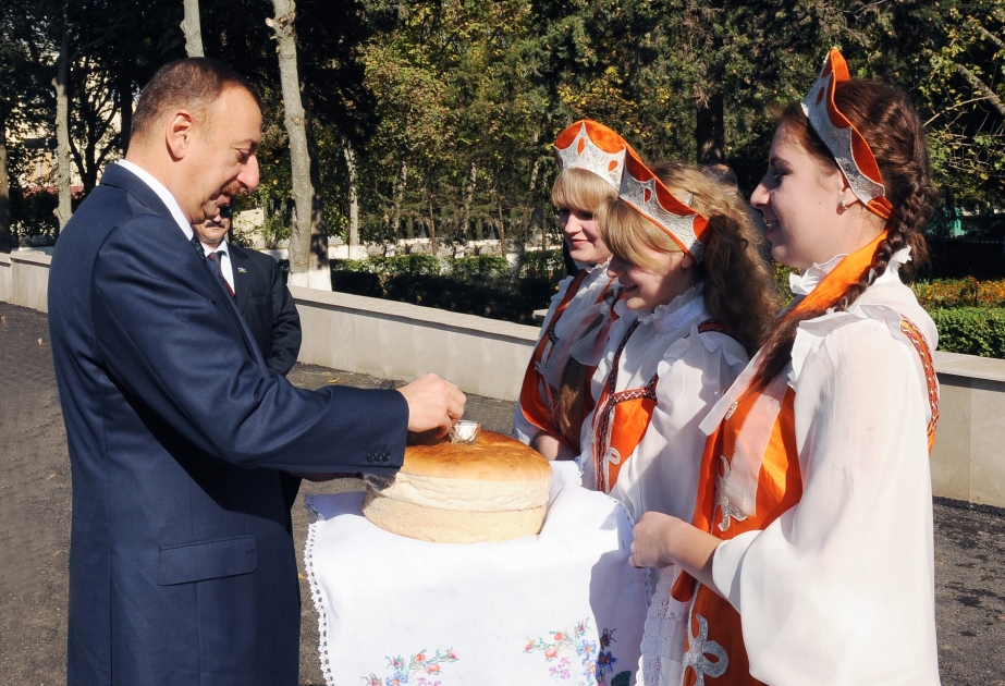 PREZİDENT İLHAM ƏLİYEV İSMAYILLININ İVANOVKA KƏNDİNDƏ OLMUŞDUR