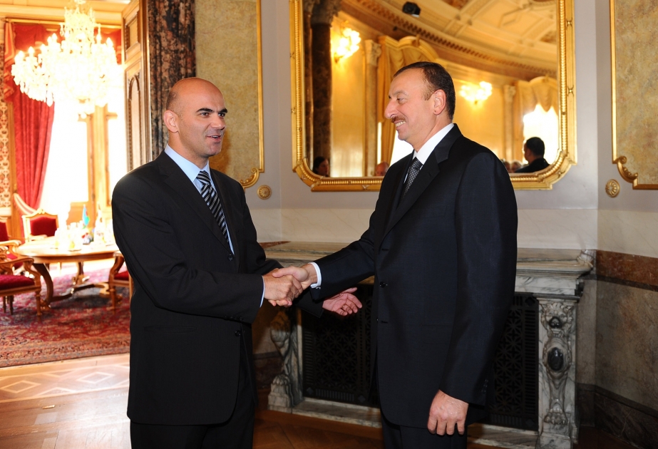 AZƏRBAYCAN RESPUBLİKASININ PREZİDENTİ İLHAM ƏLİYEVİN İSVEÇRƏ KONFEDERASİYASINA RƏSMİ SƏFƏRİ İSVEÇRƏ KANTONLAR ŞURASININ SƏDRİ ALAİN BERSET İLƏ GÖRÜŞ