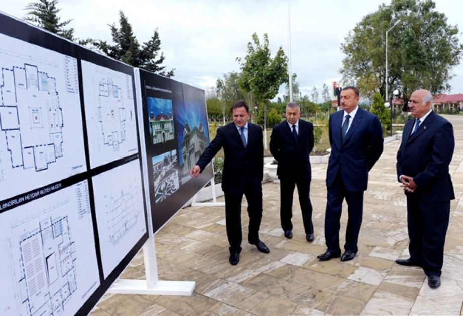 HEYDƏR ƏLİYEV MUZEYİ ÜÇÜN TİKİLƏN YENİ BİNADA İNŞAAT İŞLƏRİNİN GEDİŞİ İLƏ TANIŞLIQ