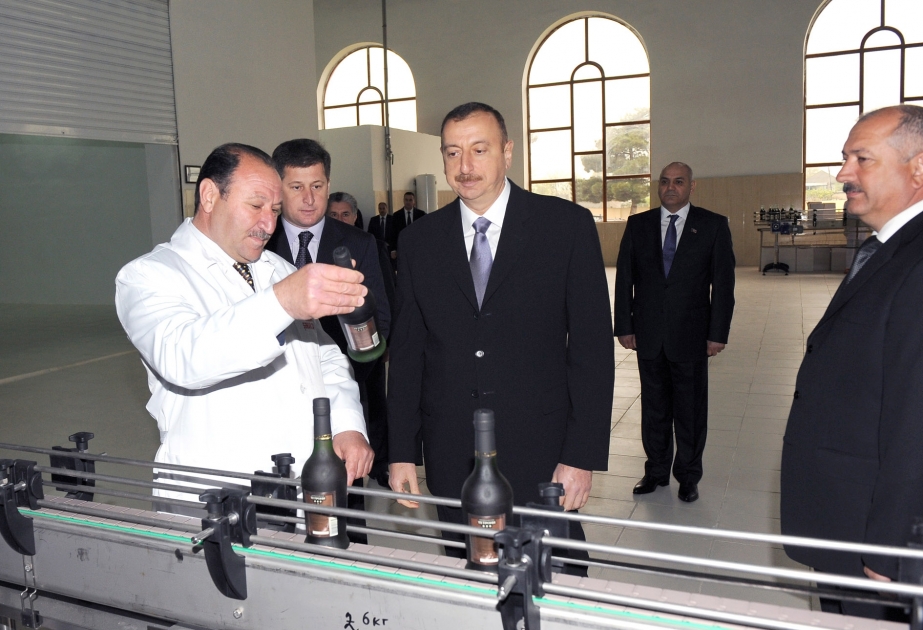 PREZİDENT İLHAM ƏLİYEV “CƏLİLABAD ŞƏRAB-2” ASC-NİN AÇILIŞINDA İŞTİRAK ETMİŞDİR