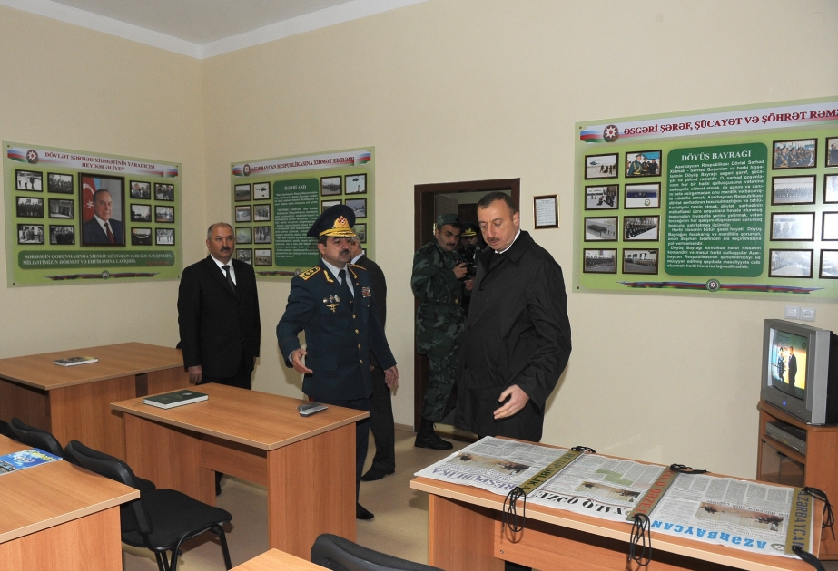 PREZİDENT, ALİ BAŞ KOMANDAN İLHAM ƏLİYEV DÖVLƏT SƏRHƏD XİDMƏTİNİN GÖYTƏPƏDƏKİ QARNİZONUNDA OLMUŞDUR