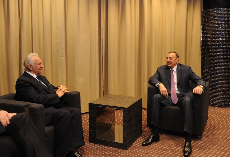 AZƏRBAYCAN PREZİDENTİ İLHAM ƏLİYEV ESTONİYANIN SABİQ DÖVLƏT BAŞÇISI ARNOLD RÜTEL İLƏ GÖRÜŞMÜŞDÜR