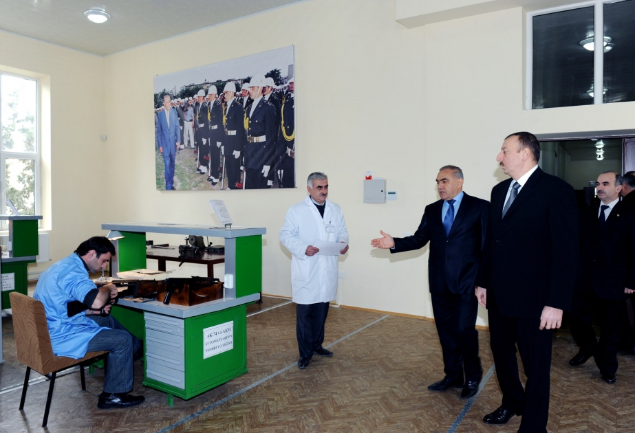 PREZİDENT İLHAM ƏLİYEV “ÜFÜQ” İSTEHSALAT BİRLİYİNİN “DALĞA” MÜƏSSİSƏSİNİN ƏSASLI YENİDƏNQURMADAN SONRA AÇILIŞINDA İŞTİRAK ETMİŞDİR