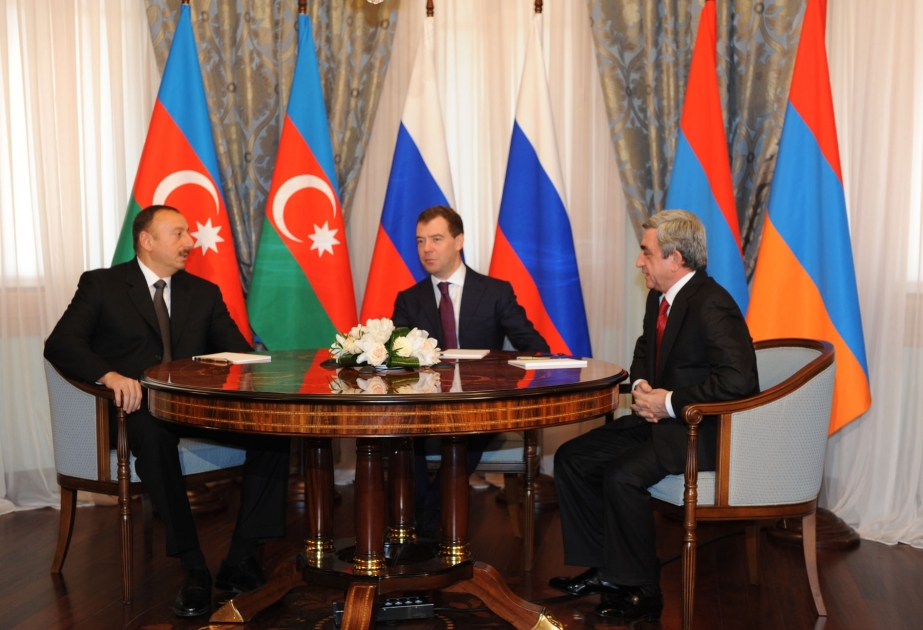 SOÇİDƏ AZƏRBAYCAN, RUSİYA VƏ ERMƏNİSTAN PREZİDENTLƏRİNİN BİRGƏ GÖRÜŞÜ