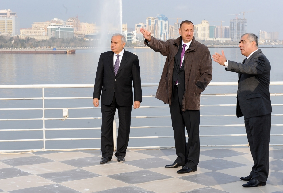 AZƏRBAYCAN PREZİDENTİ İLHAM ƏLİYEV DƏNİZKƏNARI MİLLİ PARKDAKI YAXT-KLUBDA APARILAN YENİDƏNQURMA İŞLƏRİ İLƏ TANIŞ OLMUŞDUR