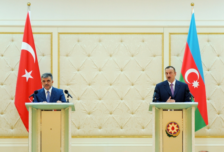 AZƏRBAYCAN PREZİDENTİ İLHAM ƏLİYEVİN VƏ TÜRKİYƏ PREZİDENTİ ABDULLAH GÜLÜN MƏTBUAT KONFRANSI