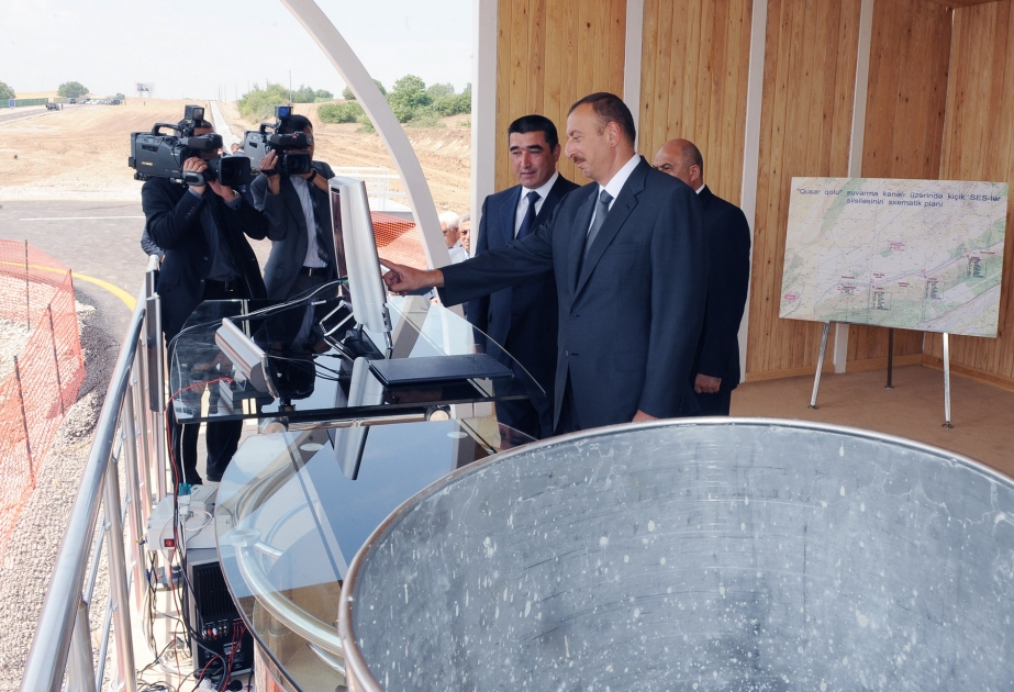 PREZİDENT İLHAM ƏLİYEV “QUSAR-1” SU ELEKTRİK STANSİYASININ TƏMƏLQOYMA MƏRASİMİNDƏ İŞTİRAK ETMİŞDİR