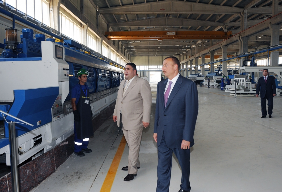 PREZİDENT İLHAM ƏLİYEV “AKKORD” QRANİT-MƏRMƏR ZAVODUNUN AÇILIŞ MƏRASİMİNDƏ İŞTİRAK ETMİŞDİR