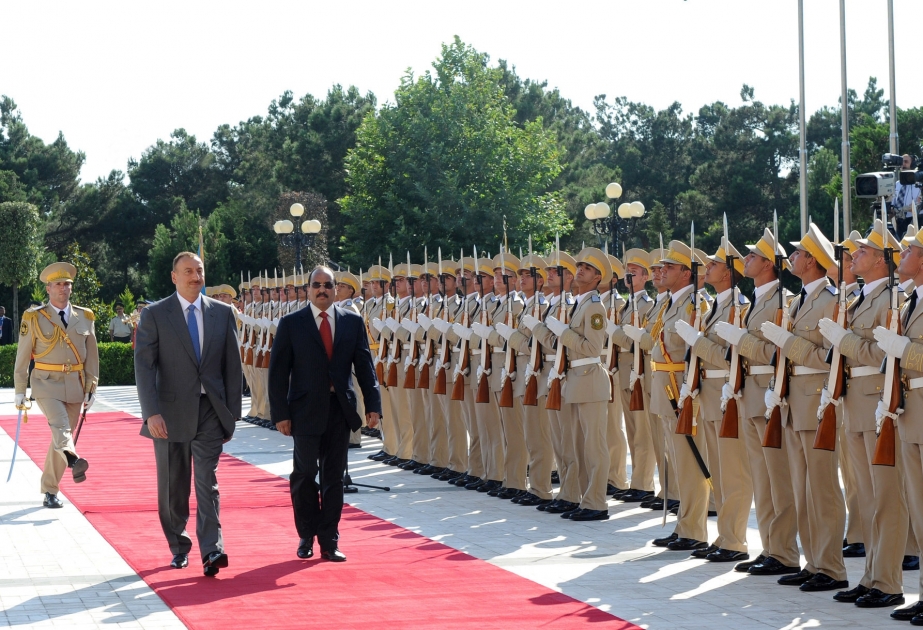MAVRİTANİYA İSLAM RESPUBLİKASININ PREZİDENTİ MƏHƏMMƏD ULD ƏBDÜLƏZİZİN AZƏRBAYCAN RESPUBLİKASINA RƏSMİ SƏFƏRİ  RƏSMİ QARŞILANMA MƏRASİMİ