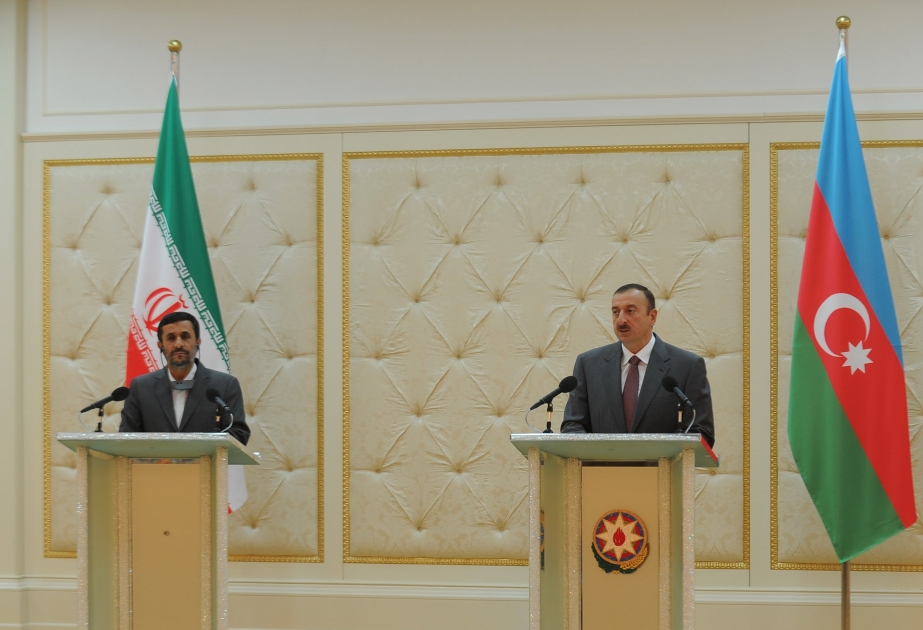Azərbaycan və İran prezidentləri mətbuata bəyanatlarla çıxış etmişlər