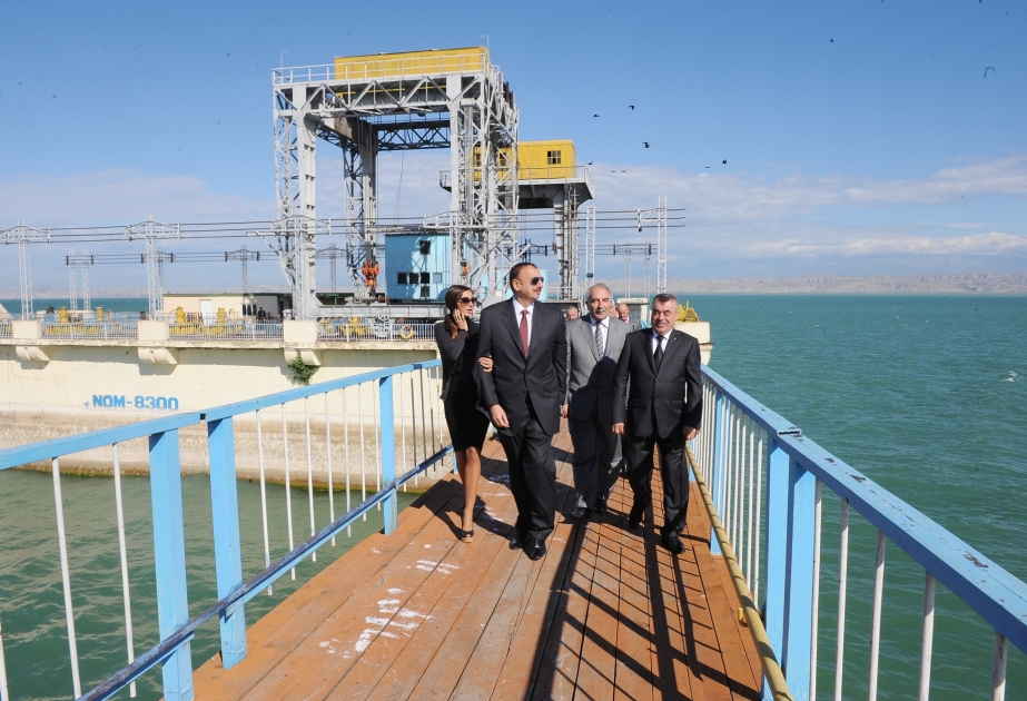 Mingəçevir Su Elektrik Stansiyasında aparılan yenidənqurma işləri ilə tanışlıq