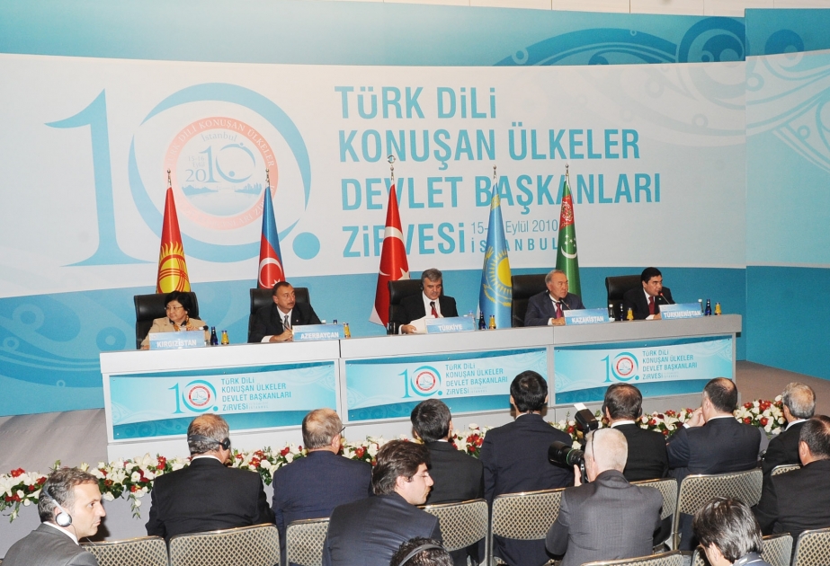 TÜRKDİLLİ ÖLKƏLƏRİN DÖVLƏT BAŞÇILARI BİRGƏ MƏTBUAT KONFRANSI KEÇİRMİŞLƏR