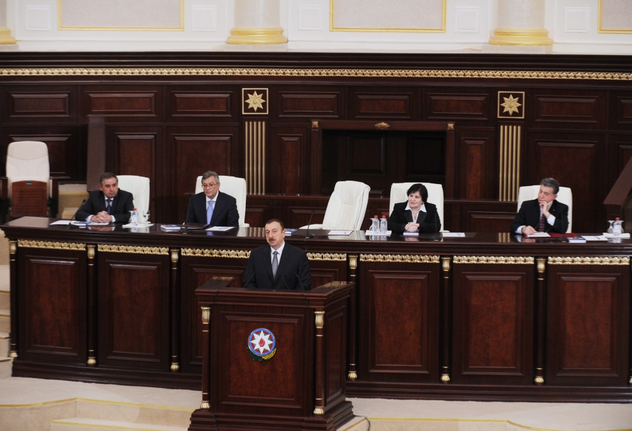 Azərbaycan Milli Elmlər Akademiyasının illik ümumi yığıncağı keçirilmişdir Prezident İlham Əliyev yığıncaqda iştirak etmişdir