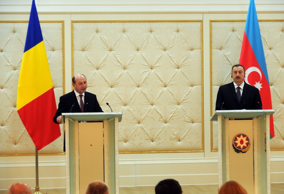 Azərbaycan və Rumıniya prezidentləri mətbuata bəyanatlarla çıxış etmişlər