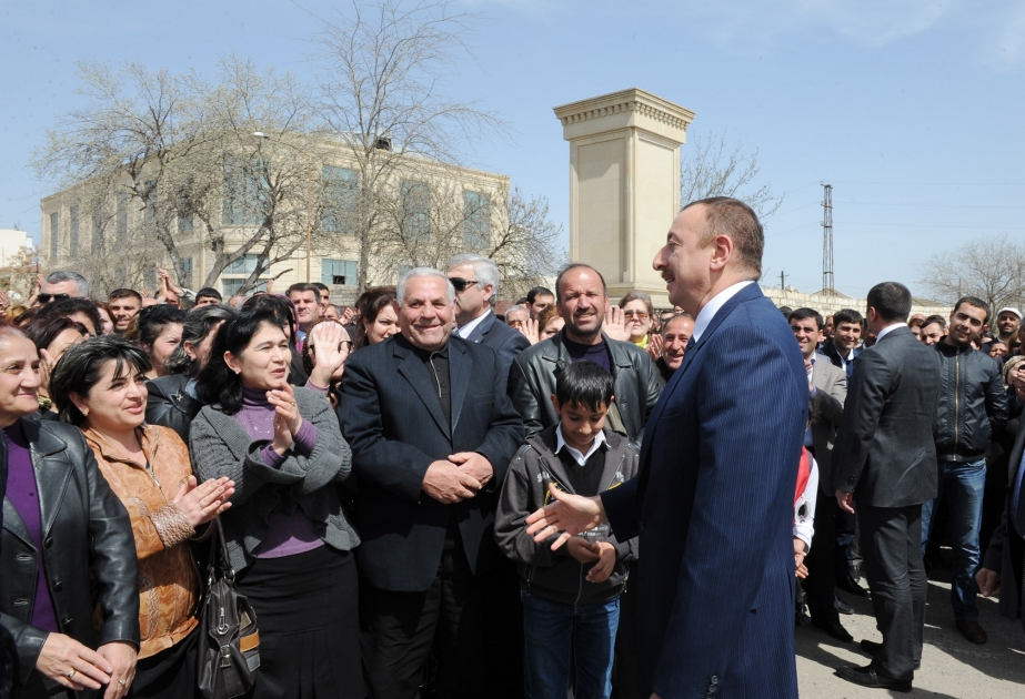 Prezident İlham Əliyev Salyan şəhərində olmuşdur