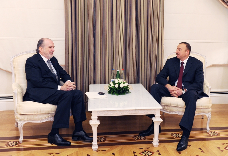 Azərbaycan Prezidenti İlham Əliyev Krans Montana Forumunun təsisçisi və prezidenti Jan Pol Karteronu qəbul etmişdir
