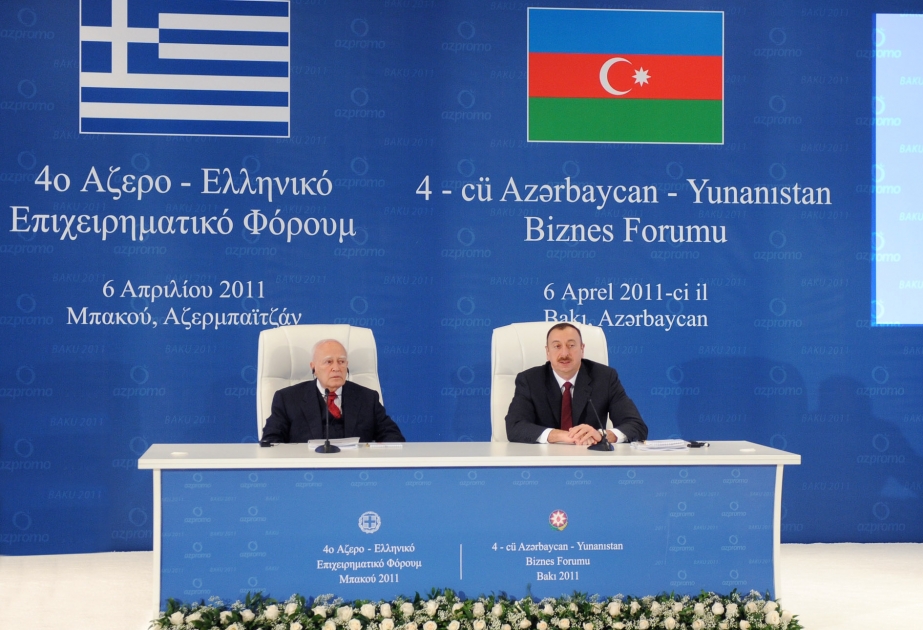 Yunanıstan Respublikasının Prezidenti Karolos Papulyasın Azərbaycana rəsmi səfəri IV Azərbaycan-Yunanıstan biznes forumu