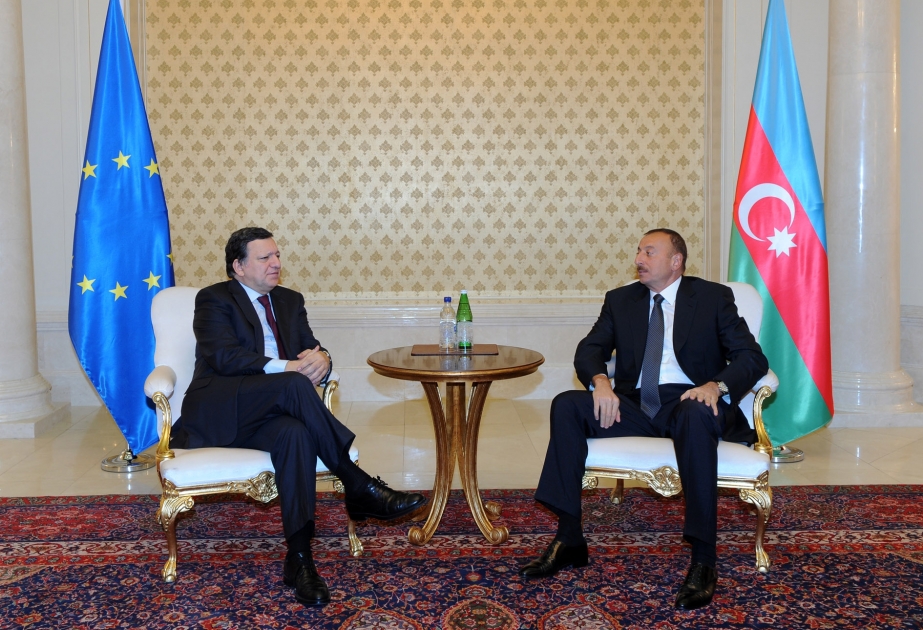 Azərbaycan Prezidenti İlham Əliyevin və Avropa Komissiyasının sədri Xose Manuel Barrozunun təkbətək görüşü