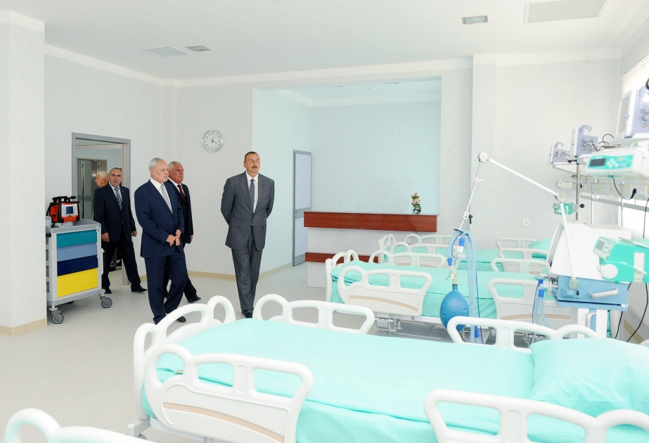 Prezident İlham Əliyev Şabran Rayon Mərkəzi Xəstəxanasının açılışında iştirak etmişdir