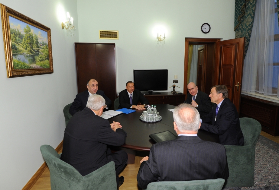 Azərbaycan Prezidenti İlham Əliyevin ATƏT-in Minsk qrupunun həmsədrləri ilə görüşü olmuşdur