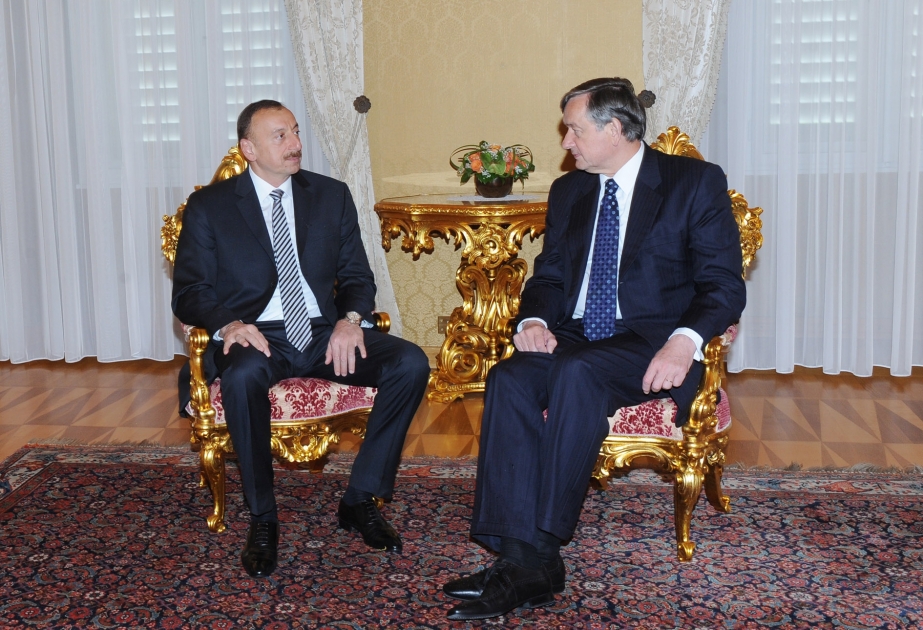 Azərbaycan Prezidenti İlham Əliyevin və Sloveniya Prezidenti Danilo Türkün təkbətək görüşü