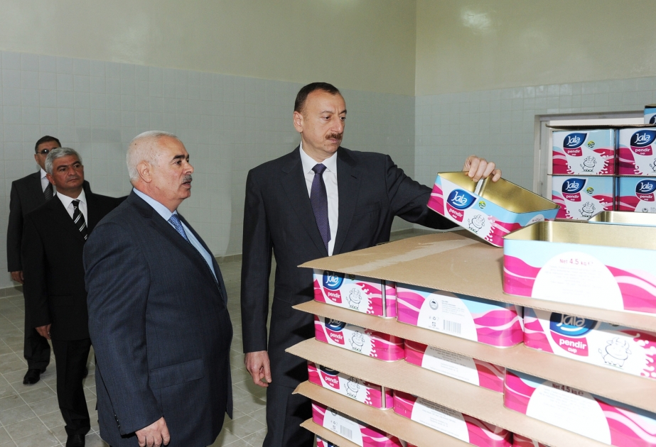 Ağcabədi şəhərində yeni süd emalı zavodu işə salınmışıdır