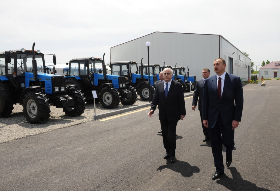 Prezident İlham Əliyev “Aqrolizinq” Açıq Səhmdar Cəmiyyətinin Saatlı “Aqroservis” filialının açılışında iştirak etmişdir