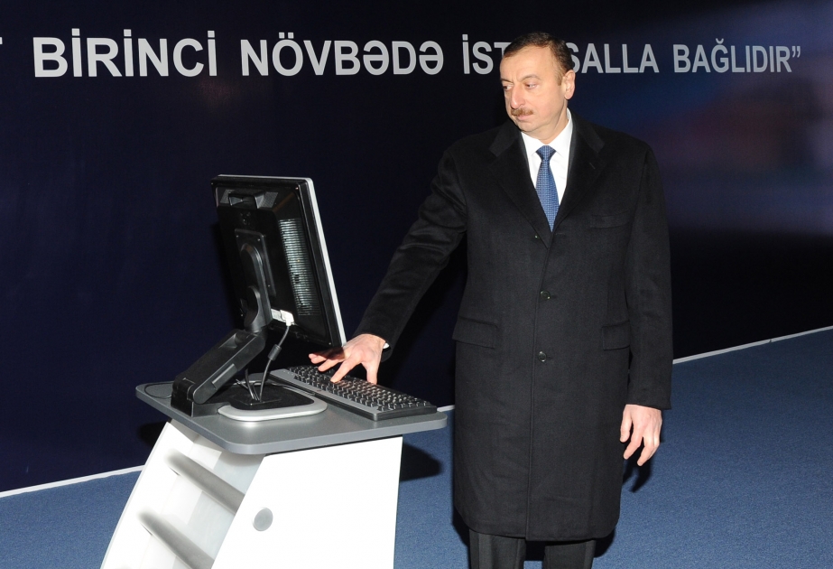 Prezident İlham Əliyev Qaradağ rayonunda “AAC” müasir tikinti materialları zavodunun açılışında iştirak etmişdir