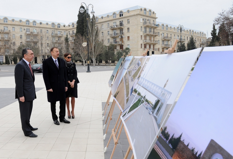 Prezident İlham Əliyev Sumqayıt şəhər dənizkənarı mədəniyyət və istirahət parkında görülən əsaslı yenidənqurma işlərinin gedişi ilə tanış olmuşdur