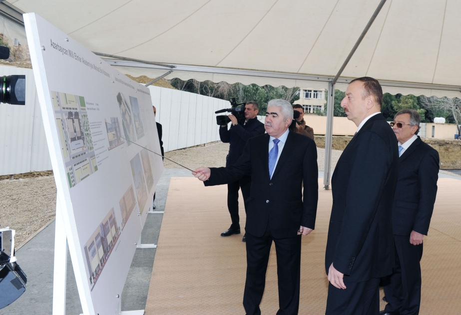 Prezident İlham Əliyev Azərbaycan Milli Elmlər Akademiyasının Mərkəzi Elmi Kitabxanasının təməlqoyma mərasimində iştirak etmişdir