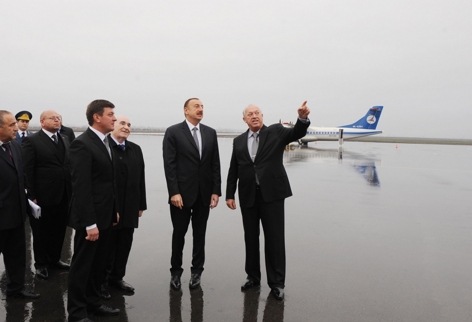 Qəbələdə Beynəlxalq Aeroport açılmışdırMərasimdə Prezident İlham Əliyev iştirak etmişdir